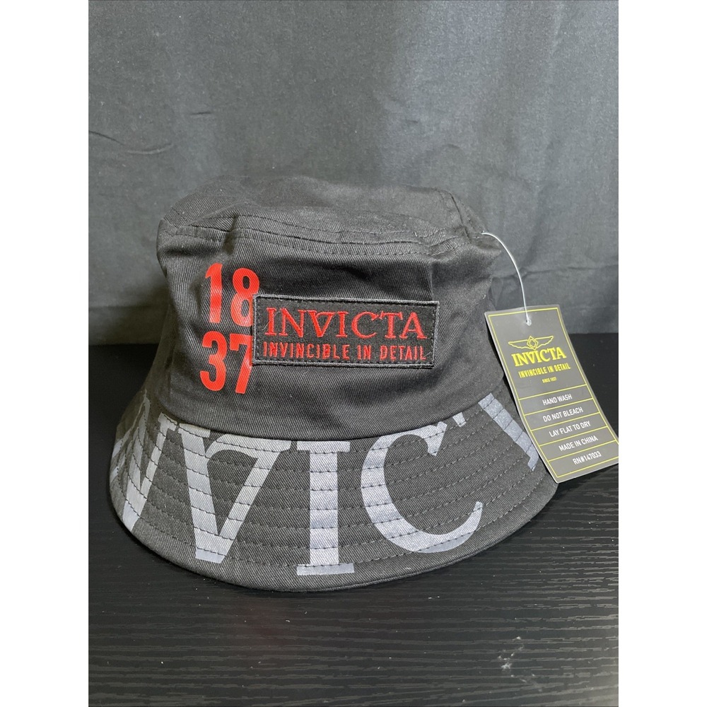 Invicta Racing Black Bucket Hat Watches Car Racing Motorsports, One Size. NEW